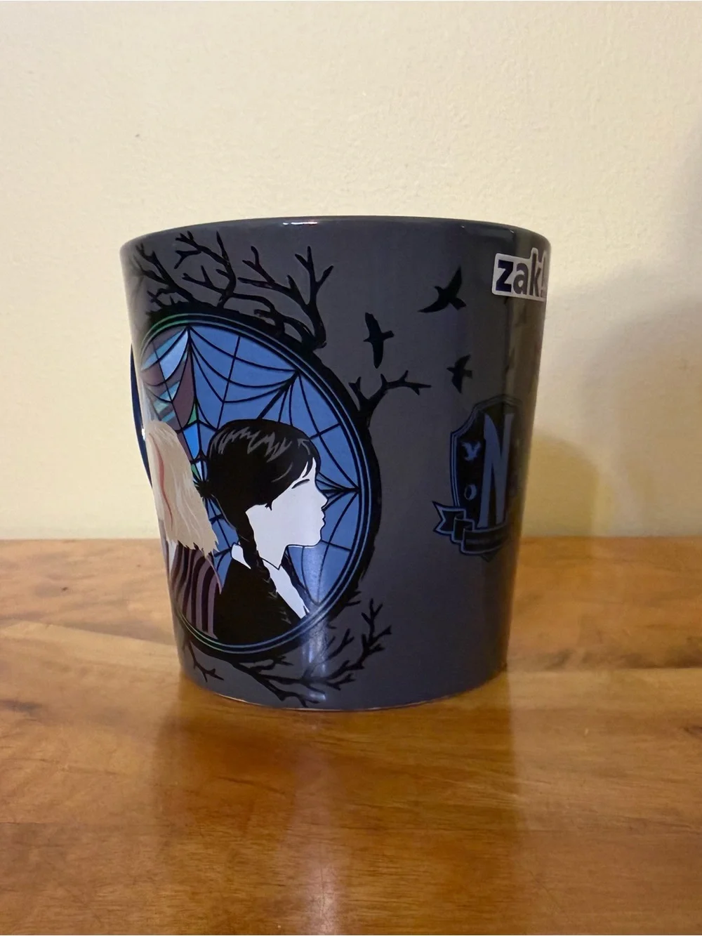 Zak! Wednesday Addams Nevermore Academy Ceramic Coffee Mug Gray 15 fl oz